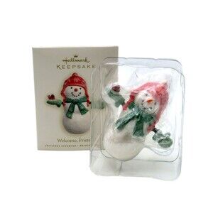 Hallmark Keepsake Ornament Welcome Friends Snowman Christmas 2007